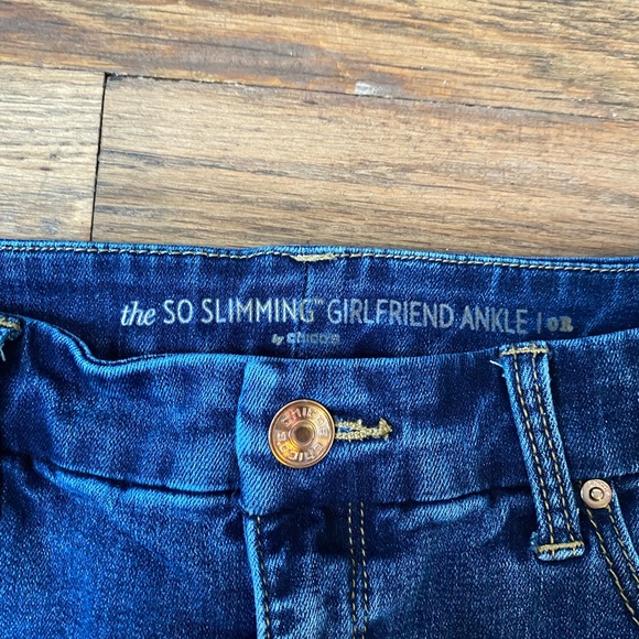 Chicos So Slimming Girlfriend Ankle Size 0 or 4 Embroidered Jeans Pants Womens - Picture 4 of 11